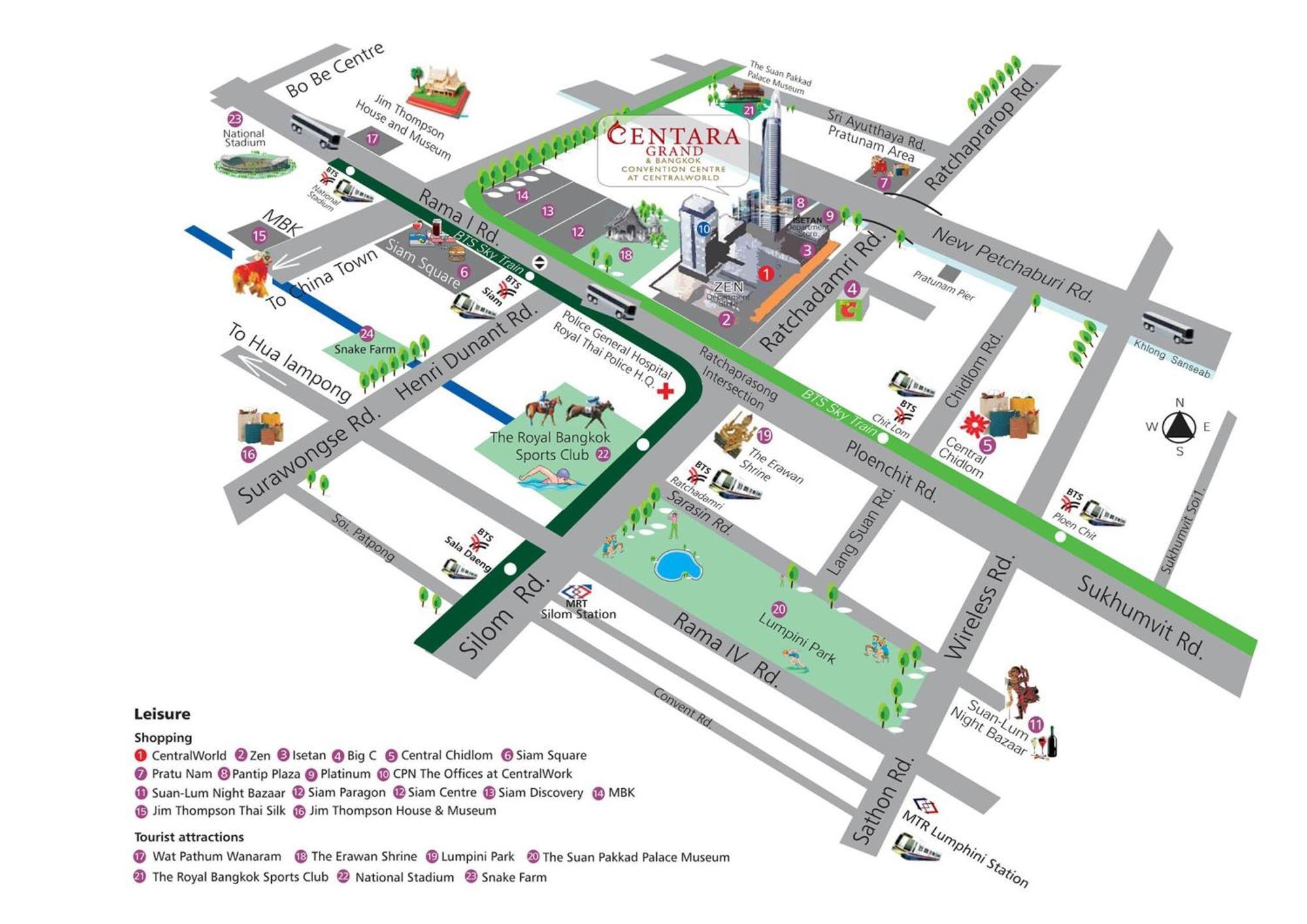 Centara Grand At Centralworld بانكوك المظهر الخارجي الصورة Map of the complex